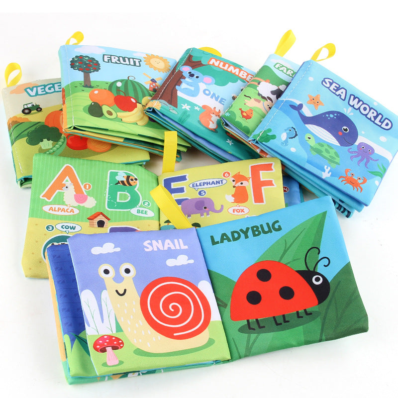 Libro de tela 3D para bebés: juguete de educación temprana con animales