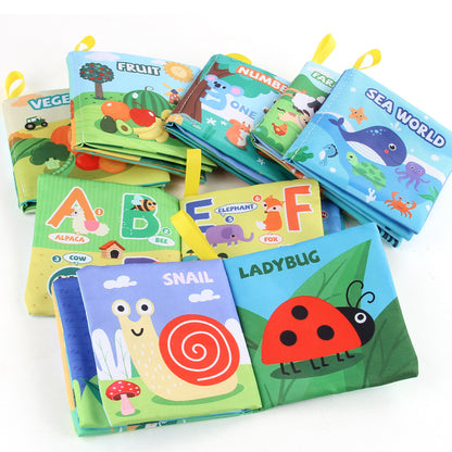 Libro de tela 3D para bebés: juguete de educación temprana con animales