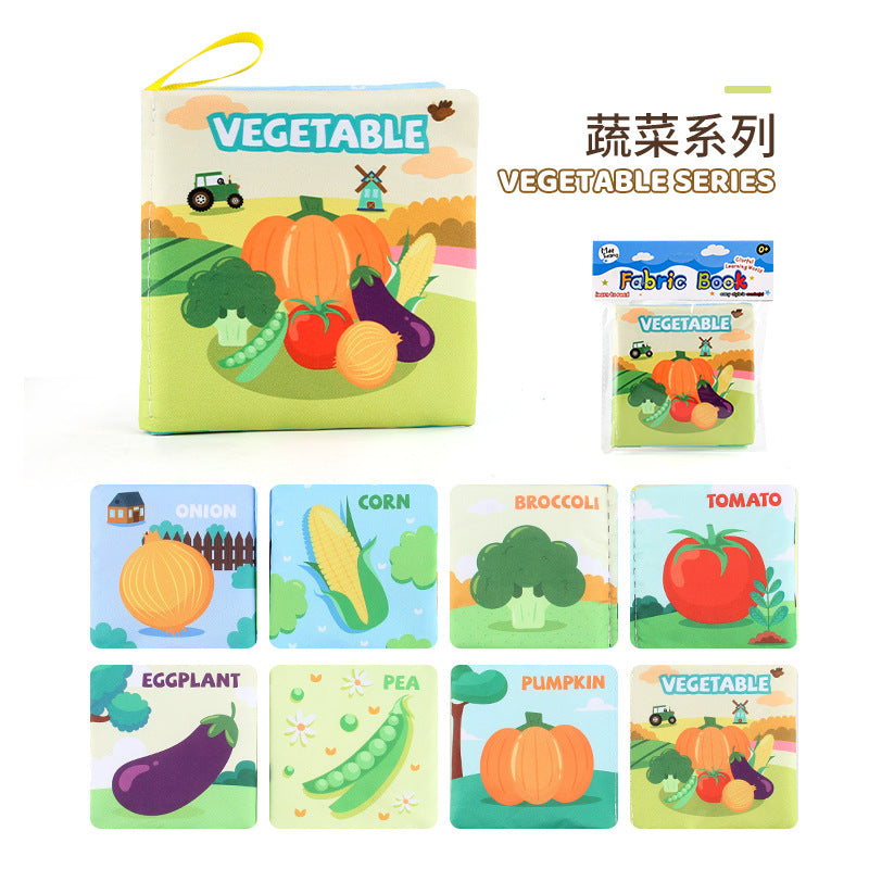 Libro de tela 3D para bebés: juguete de educación temprana con animales