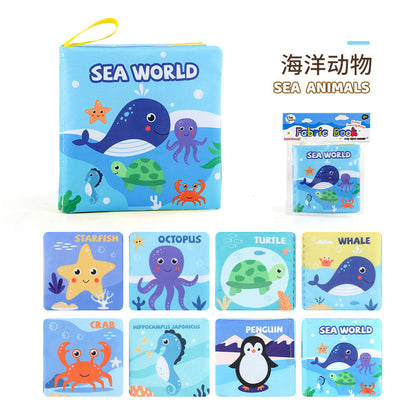 Libro de tela 3D para bebés: juguete de educación temprana con animales