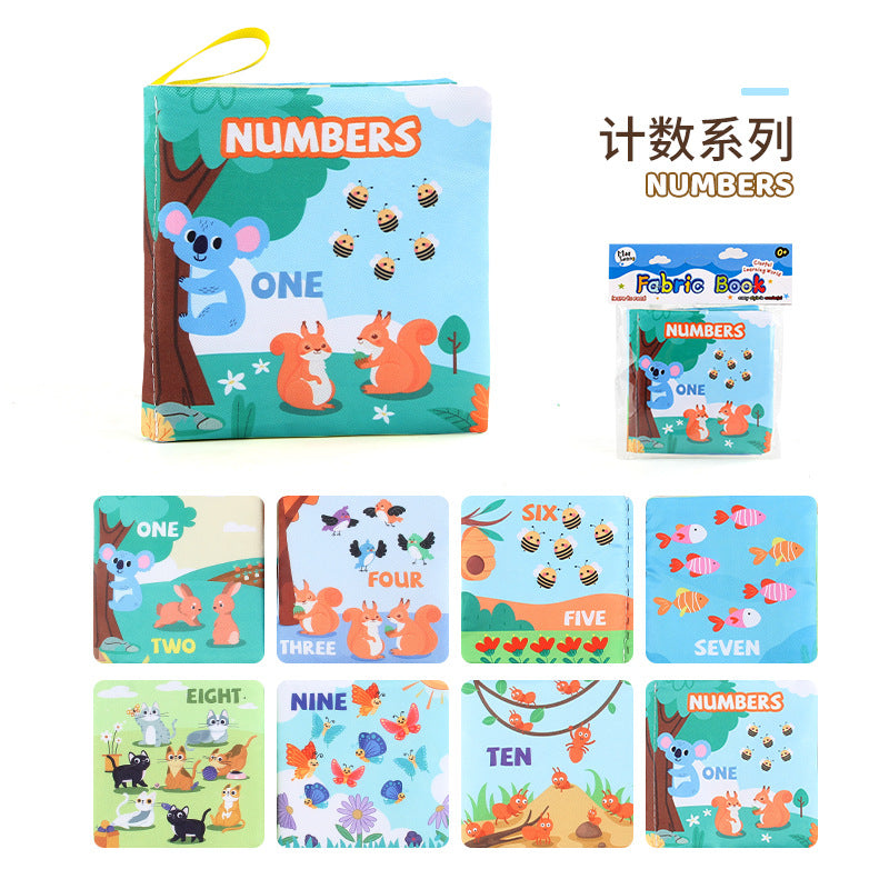Libro de tela 3D para bebés: juguete de educación temprana con animales