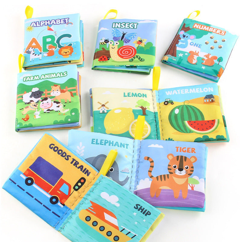 Libro de tela 3D para bebés: juguete de educación temprana con animales