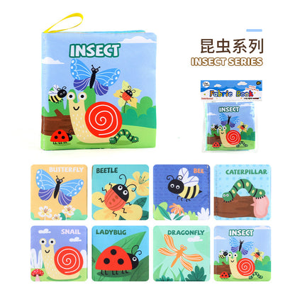 Libro de tela 3D para bebés: juguete de educación temprana con animales